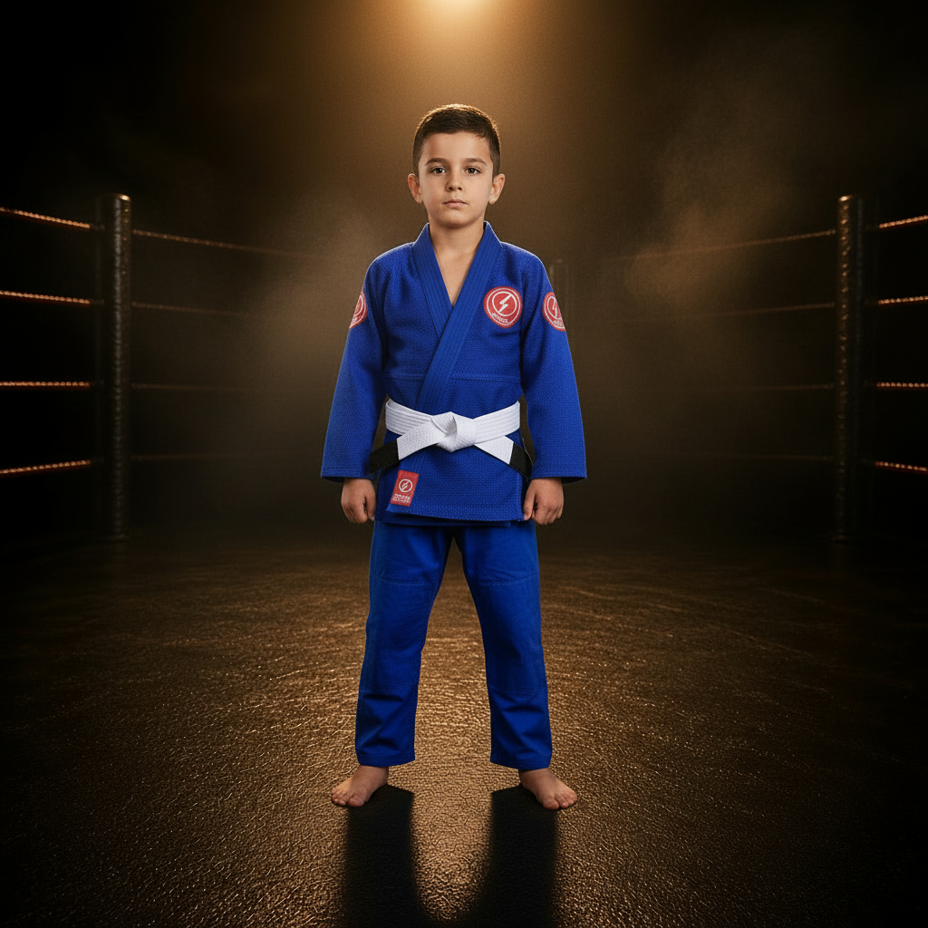 Kids Brazilian Jiu Jitsu Gi Uniform Set Blue