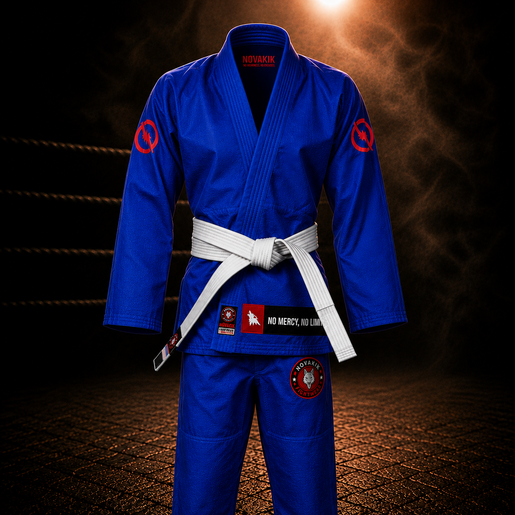 Novakik Kids BJJ GI with White Belt  – Blue