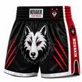 Novakik Boxing Shorts - Black Red