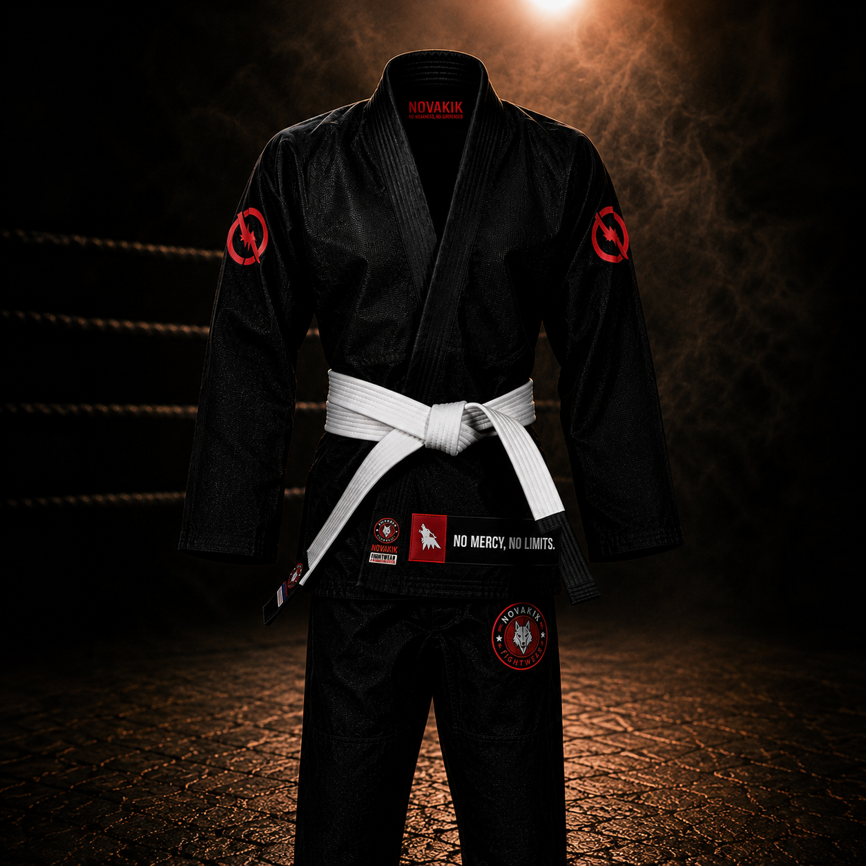 Novakik Women's BJJ GI with White Belt – Black