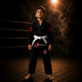 Novakik Kids BJJ GI with White Belt – Black Kimono Jiu Jitsu Uniform
