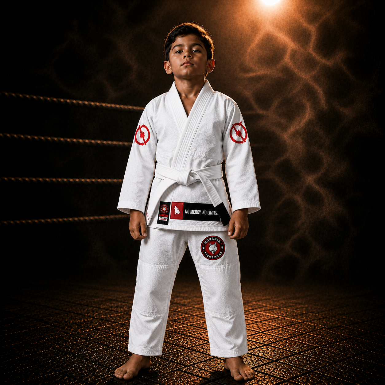 Novakik Kids BJJ GI with White Belt – White