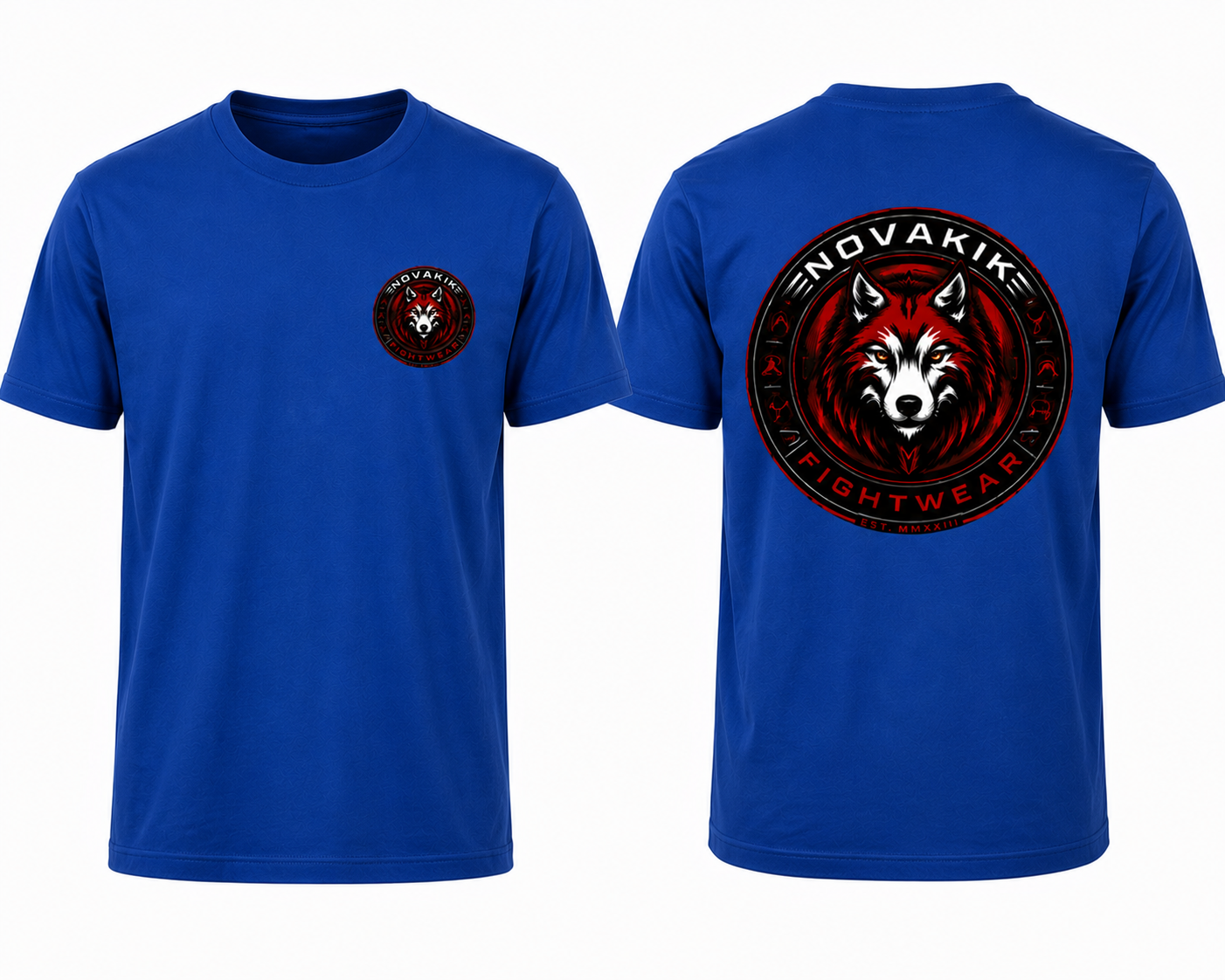 Novakik Logo Printed T-Shirt - Blue