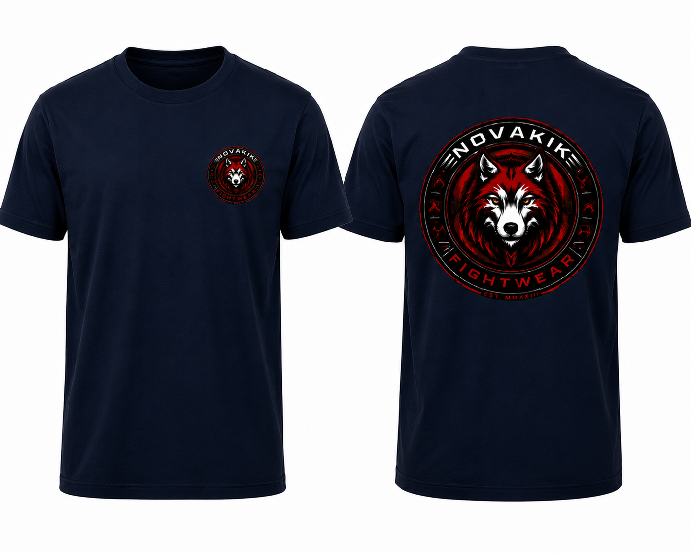 Novakik Logo Printed T-Shirt - Navy Blue