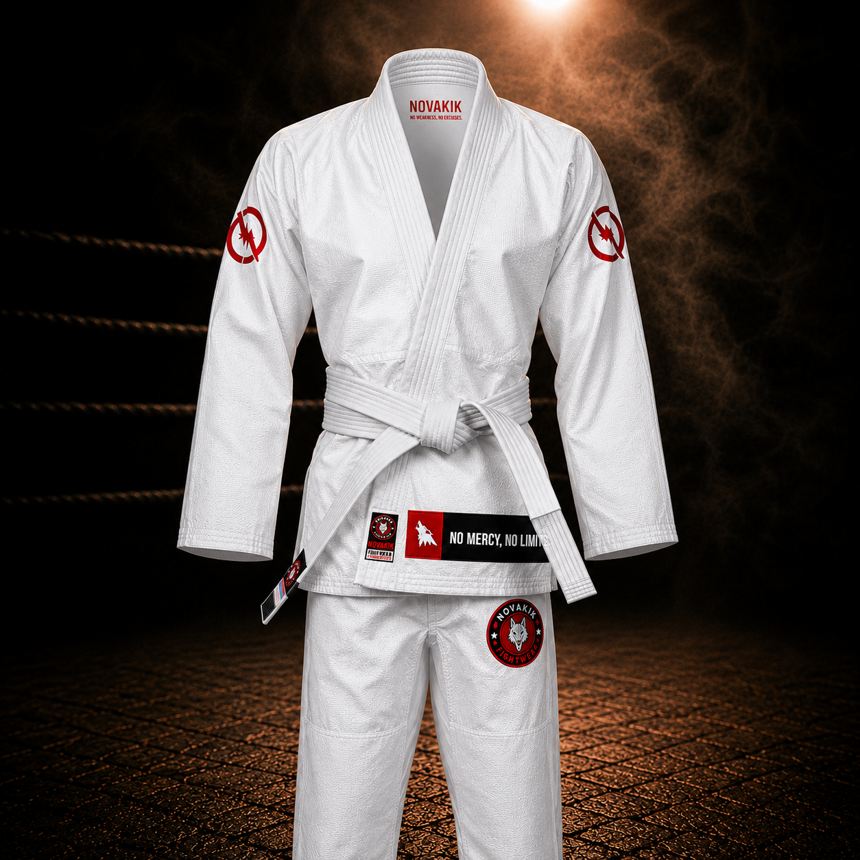 Novakik BJJ GI with White Belt – White