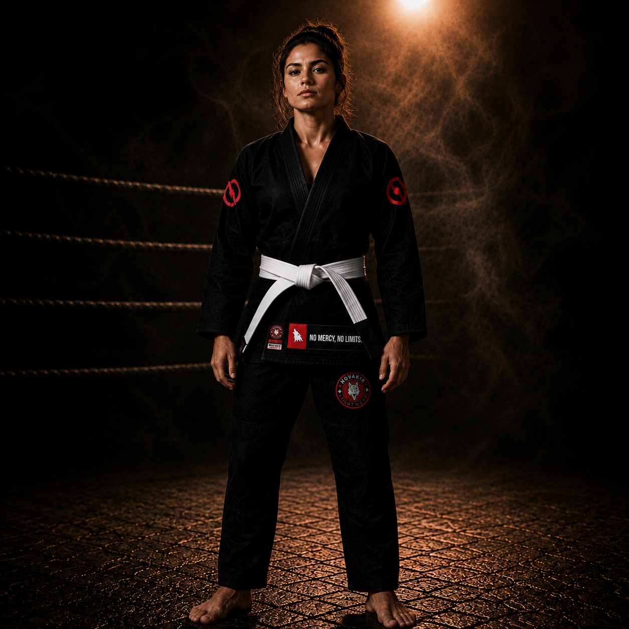 Novakik Women's BJJ GI with White Belt – Black