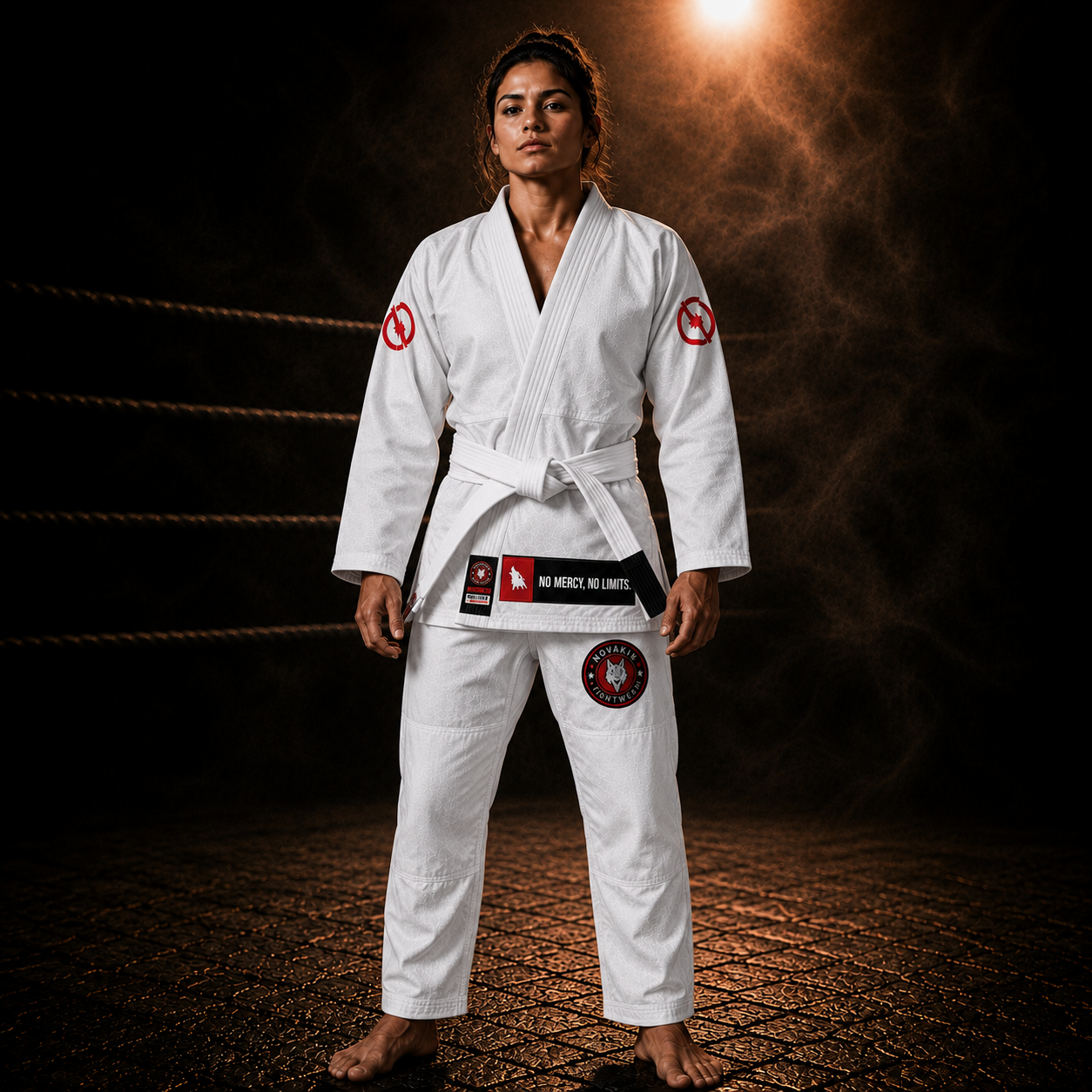 Novakik Women's BJJ GI with White Belt – White