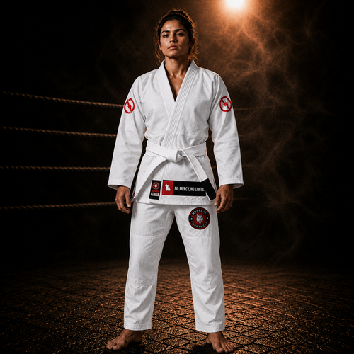 Novakik Women's BJJ GI with White Belt – White - BJJ Gi
