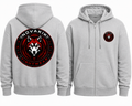 Novakik Logo Printed Zip-Up Jacket - Light Gray