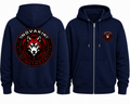 Novakik Logo Printed Zip-Up Jacket - Navy Blue