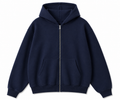 Novakik solid Zip-Up Jacket - Navy Blue