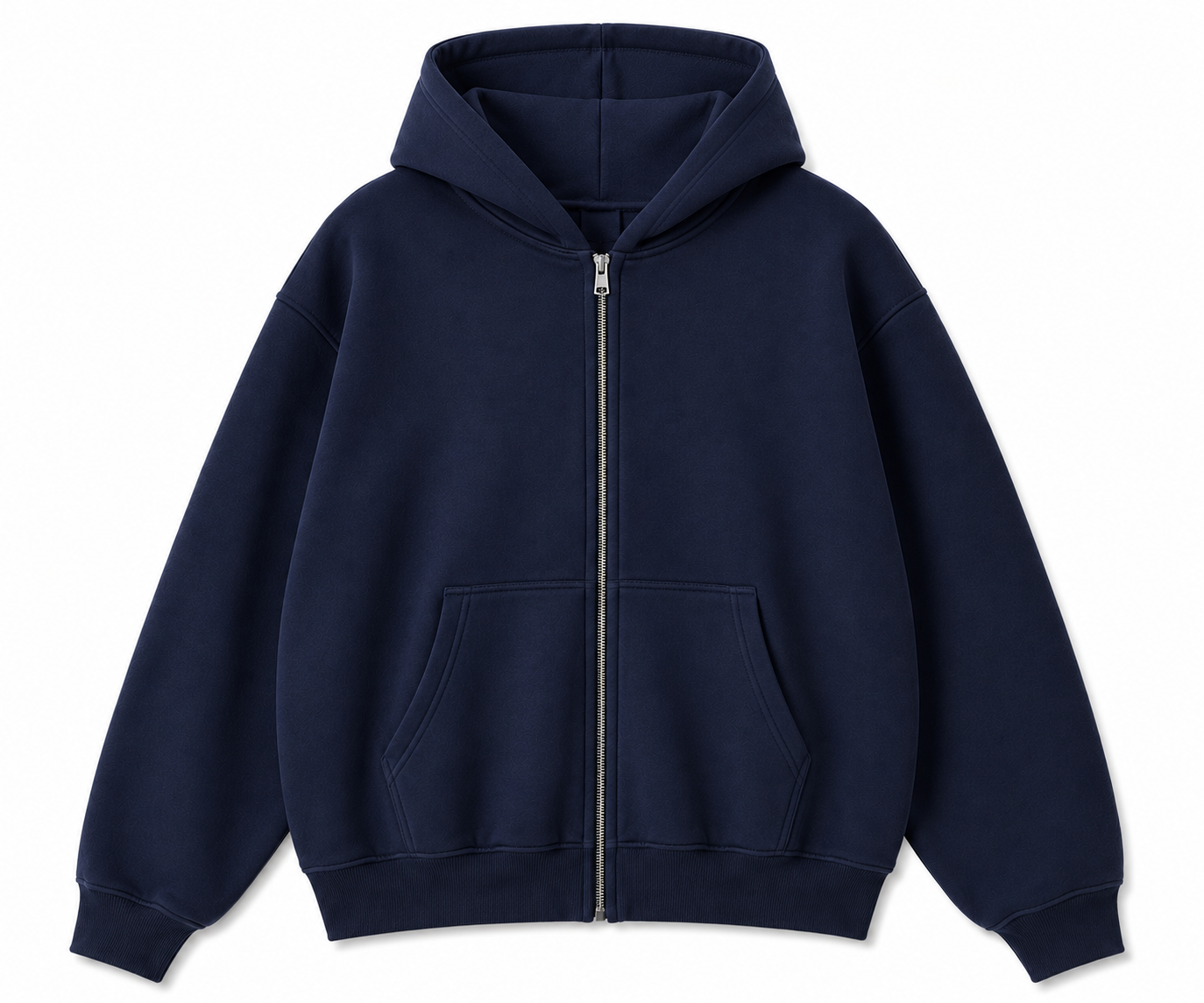 Novakik solid Zip-Up Jacket - Navy Blue