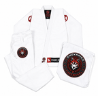 Novakik Kids BJJ GI with White Belt – White - BJJ Gi - close-up