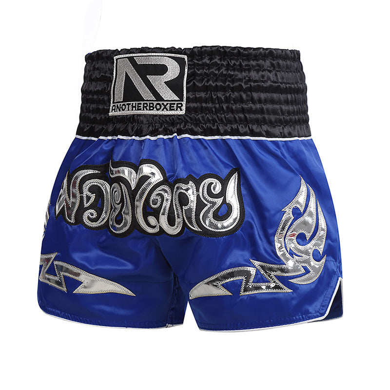 ANOTHER BOXER Thai Script Embroidered Kickboxing Shorts