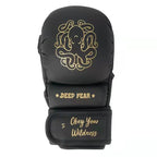 Black Deep Fear Boxing Gloves with Wrist Support