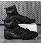 High-Top Boxing Shoes with Strap Support