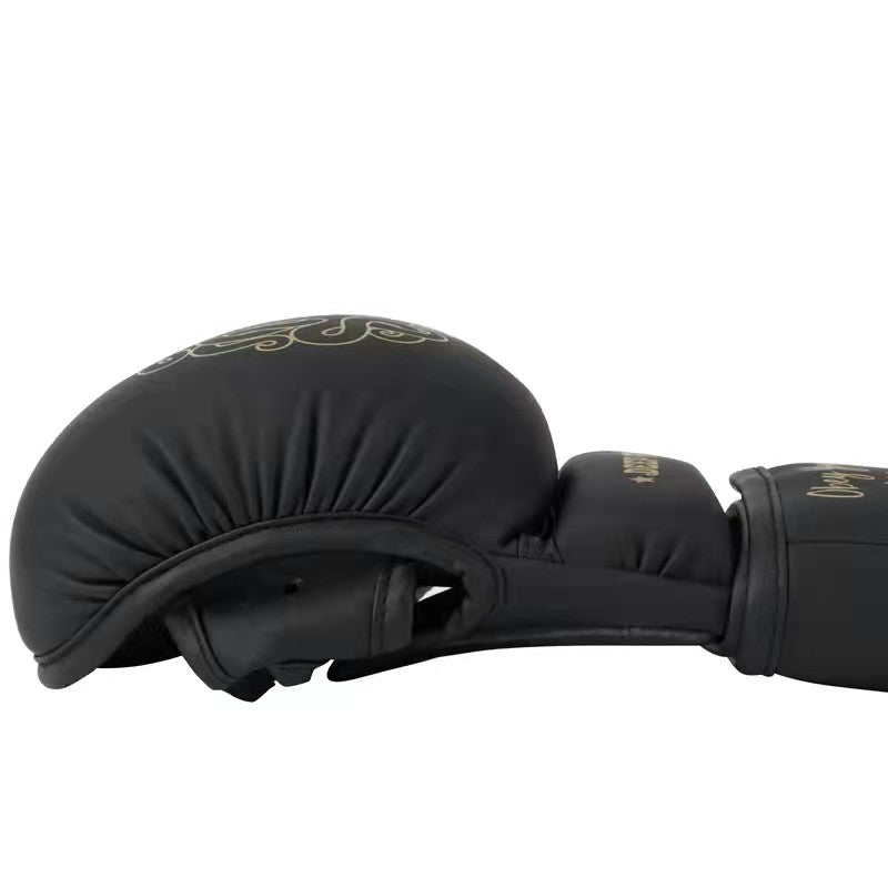 Black Deep Fear Boxing Gloves with Wrist Support
