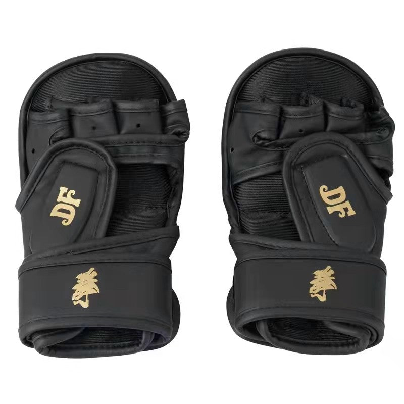 Black Deep Fear Boxing Gloves with Wrist Support