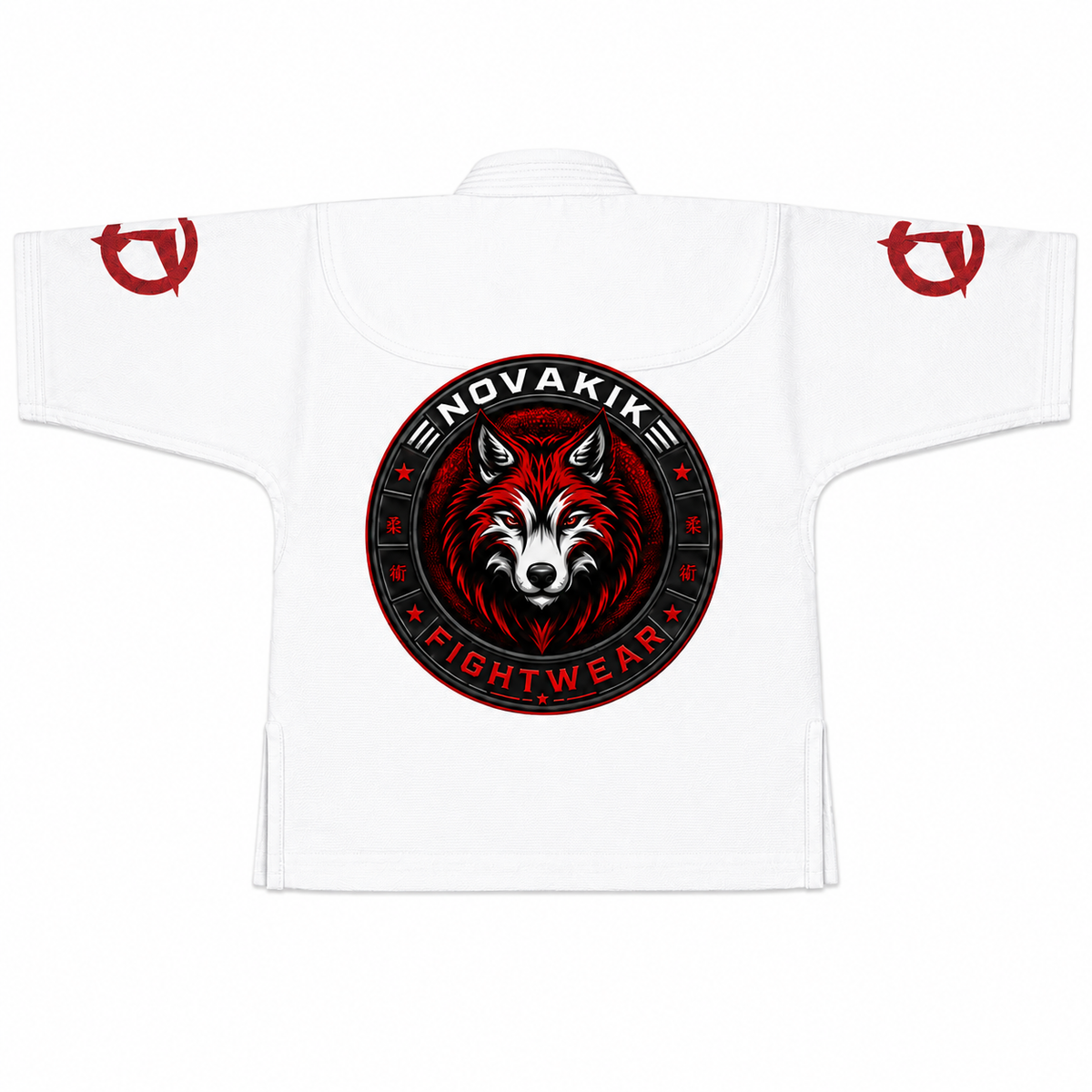 Novakik BJJ GI with White Belt – White - BJJ Gi - back view