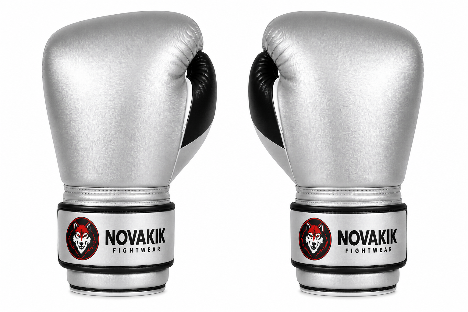 Novakik Premium Boxing Gloves - Silver
