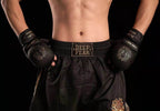 Black Deep Fear Boxing Gloves with Wrist Support