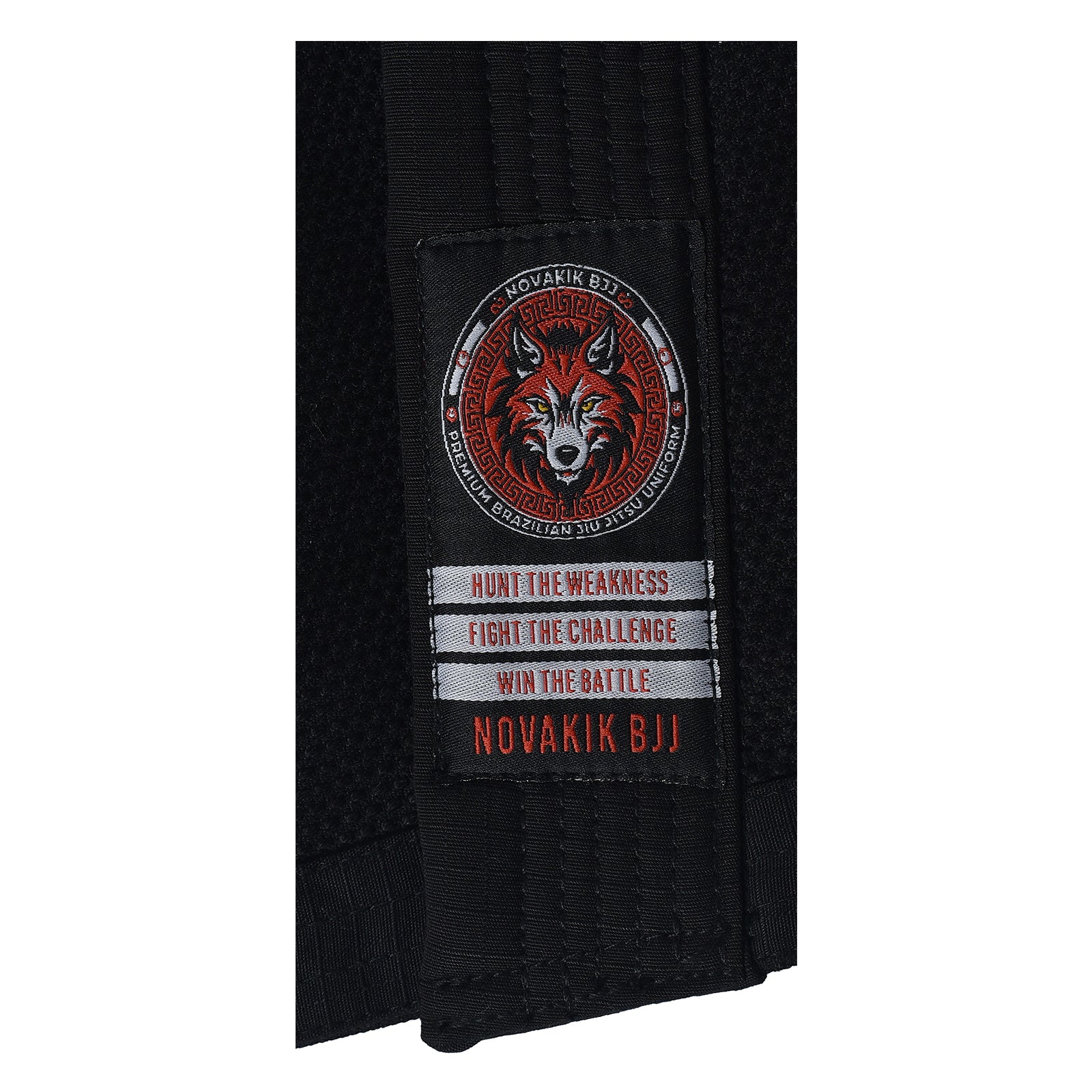 Novakik Kids BJJ GI with White Belt – Black Alpha Series 450 GSM Kimono Jiu Jitsu Uniform