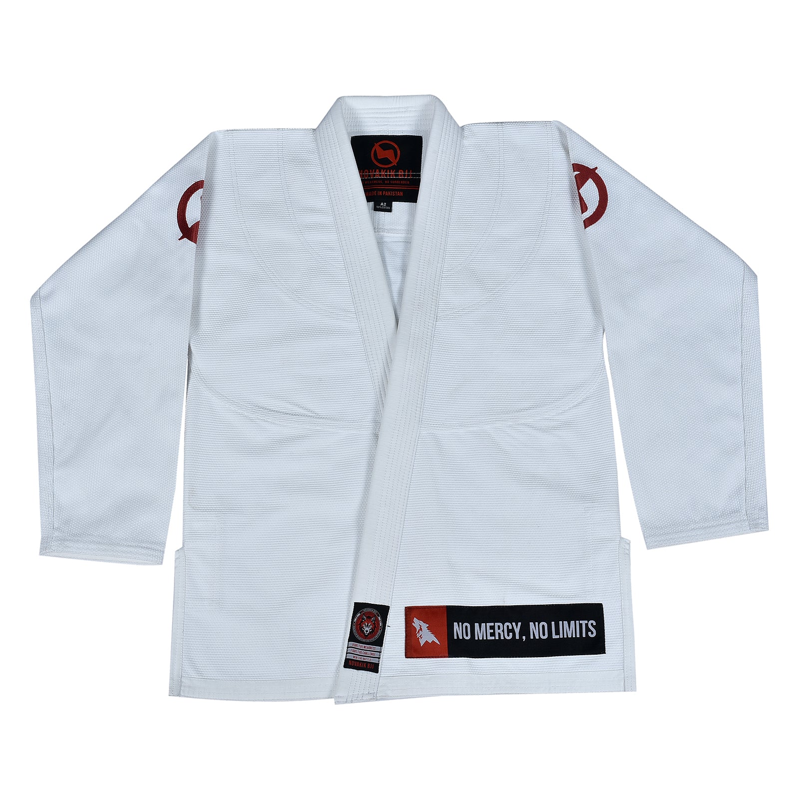Novakik Kids BJJ GI with White Belt – White Alpha Series 450 GSM Kimono Jiu Jitsu Uniform