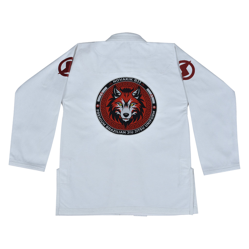 Novakik BJJ GI with White Belt – White Alpha Series 450 GSM Kimono Jiu Jitsu Uniform