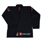 Novakik Kids BJJ GI with White Belt – Black Alpha Series 450 GSM Kimono Jiu Jitsu Uniform