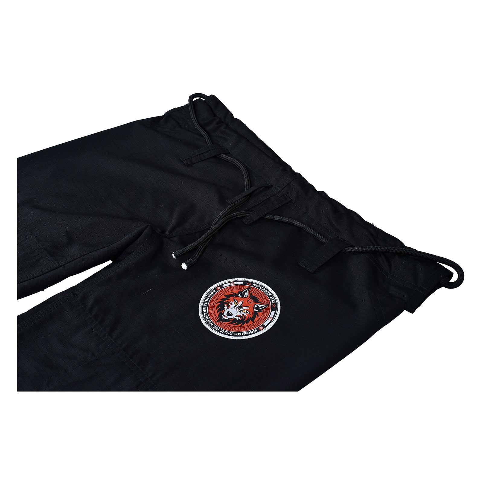 Novakik Kids BJJ GI with White Belt – Black Alpha Series 450 GSM Kimono Jiu Jitsu Uniform