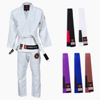 Novakik BJJ GI with White Belt – White Alpha Series 450 GSM Kimono Jiu Jitsu Uniform