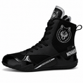 Novakik High-Top Boxing Shoes - Black White