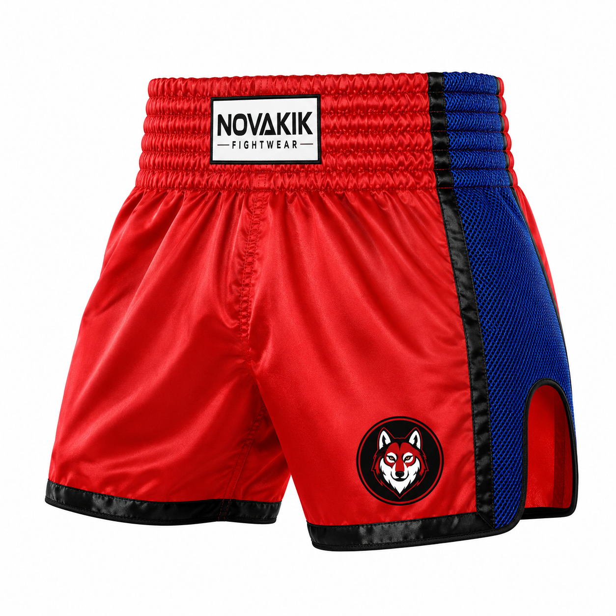 Novakik Plain Boxing Shorts - Red Navy