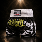 ANOTHER BOXER Thai Script Embroidered Kickboxing Shorts